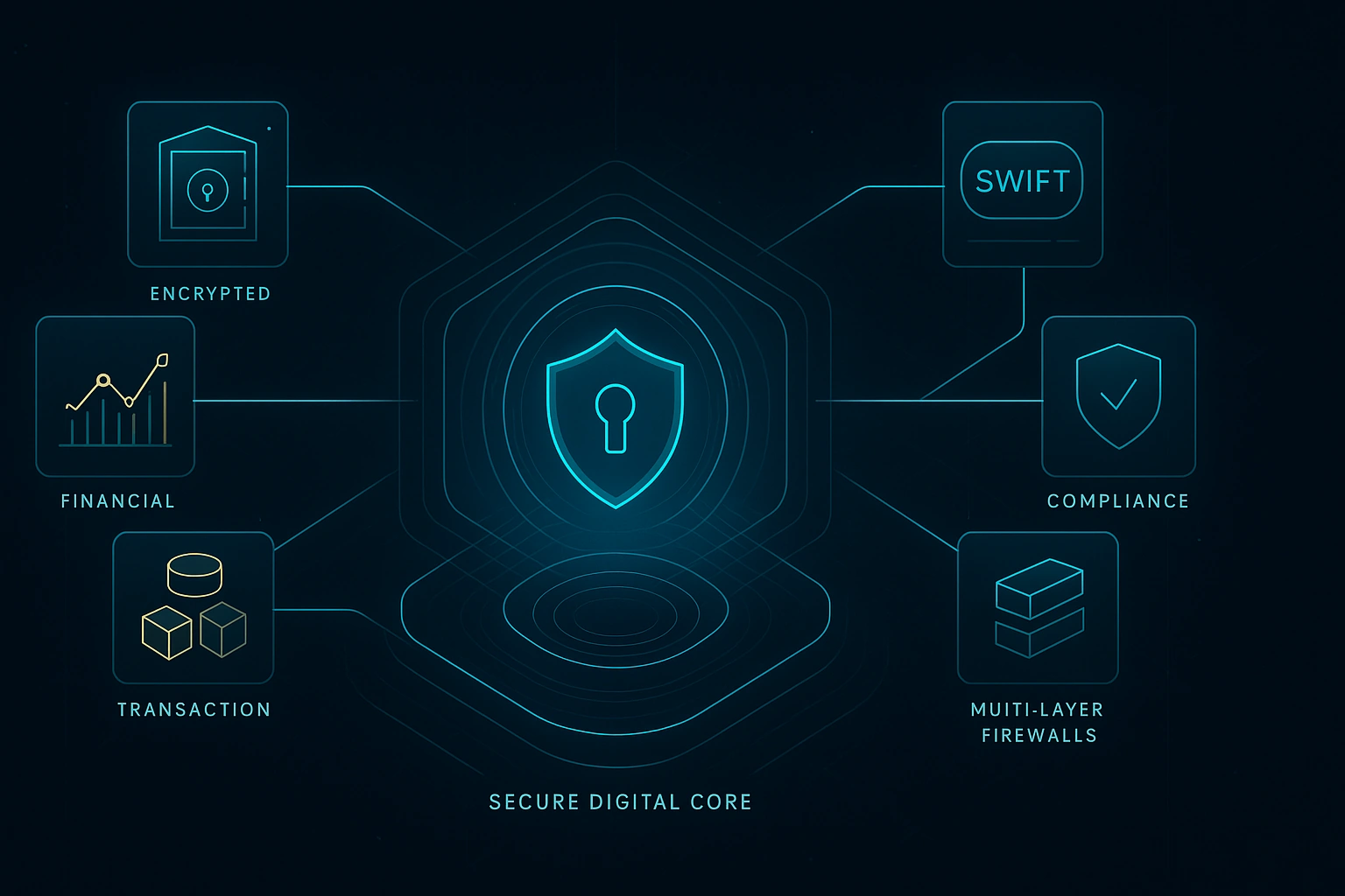 Nod central securizat pentru banking și IFN, tranzacții criptate și conexiuni SWIFT
