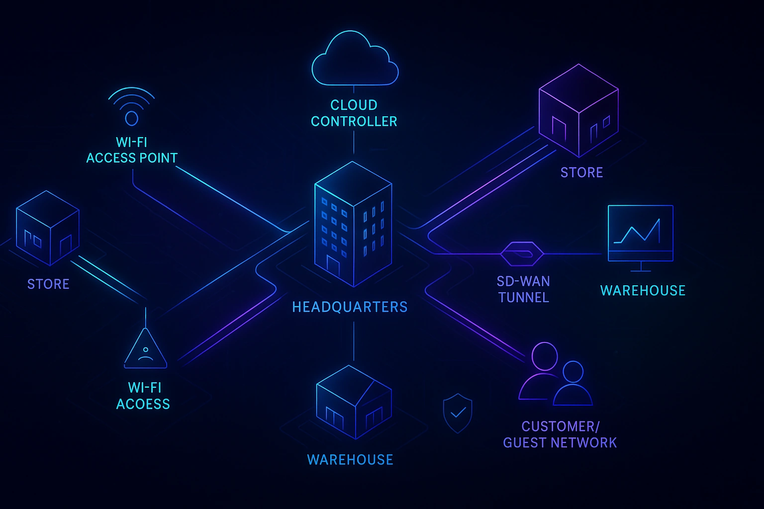 Conectivitate între magazine, HQ și depozite prin SD-WAN și Wi-Fi enterprise